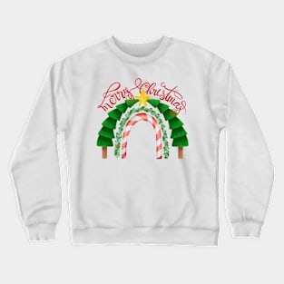 Rainbows Christmas Watercolor graphic Crewneck Sweatshirt